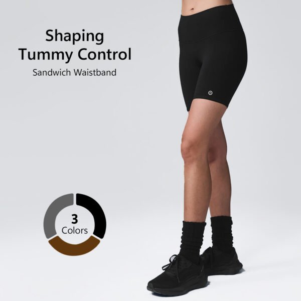 Tummy Control Cinched High Waisted Biker Short