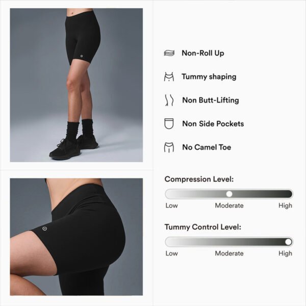 Tummy Control Cinched High Waisted Biker Short - Image 2