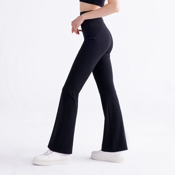 High Waisted Back Side Pocket Slight Flare Work Pants